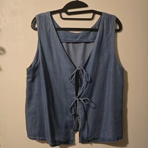 Vero Moda Denim Blue Sleeveless Top